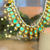 Thumbnail: Victorian Etruscan Revival 18ct Gold Malachite & Pearl Fringe Necklace c.1850