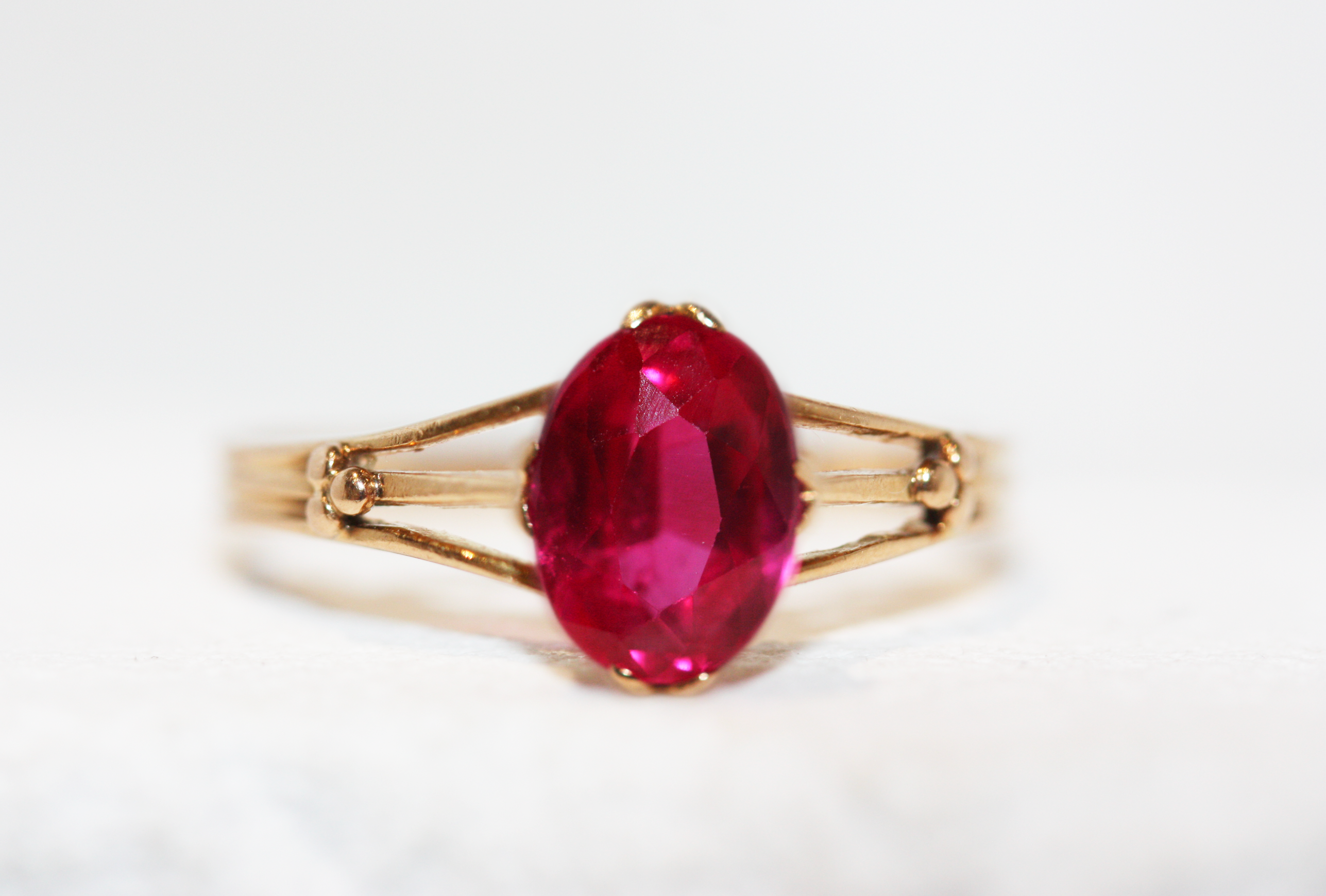 Antique Swedish 18ct Gold Ruby Solitaire Engagement Ring, c.1924, 0.75ct