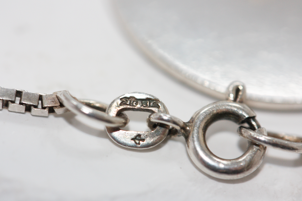 Thumbnail: Vintage Sterling Silver St Christopher Pendant Necklace