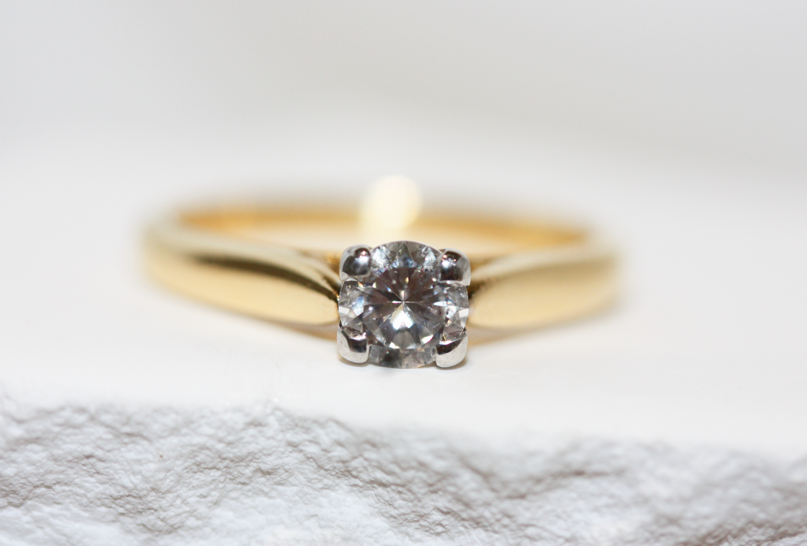 18ct Gold Diamond Solitaire Ring, 0.42ct