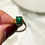 Thumbnail: One-of-a-Kind Art Deco 9ct Gold Emerald-Cut Green Tourmaline Ring - approx. 3ct