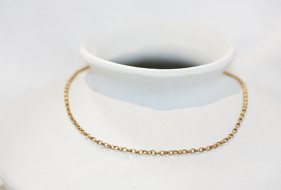 Thumbnail: Vintage 9ct Gold Belcher Chain Necklace