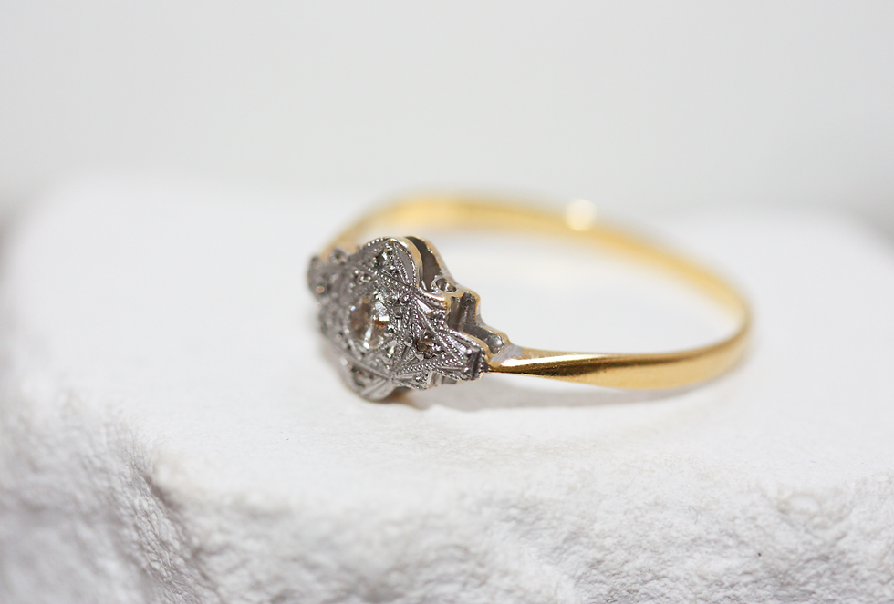 Thumbnail: Art Deco 18ct Gold & Platinum Diamond Ring