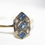 Thumbnail: Art deco 18ct Platinum Aquamarine and Diamond Panel Ring