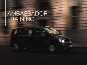 What is ambassador training and how is it used in the taxi and private hire sector?