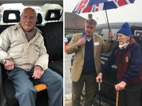 London taxi driver volunteers helping war veterans safely receive their coronavirus vaccinations