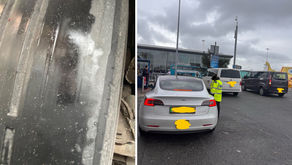 SUPER SLICK: Joint taxi operation finds heavily worn tyre on licensed private hire vehicle at John Lennon Airport