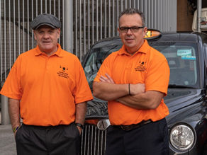 Two well known fundraising cabbies swap taxis for supermarket delivery vans to help during COVID-19