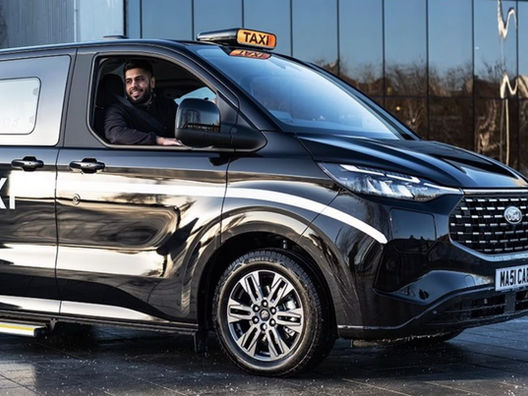 Mayor of Greater Manchester takes a spin in electric Ford MAXiCab taxi as city highlights taxi and PHV driver fund