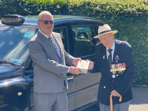 75th Anniversary of VJ Day commemorative tins delivered to war veterans by Taxi Charity