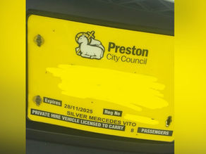“LAZY” OUT-OF-AREA DRIVER: Liverpool enforcement officers flag out-of-date Preston private hire vehicle plate near airport