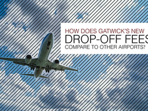 How does Gatwick’s new drop-off charge increase compare to other major UK airports?