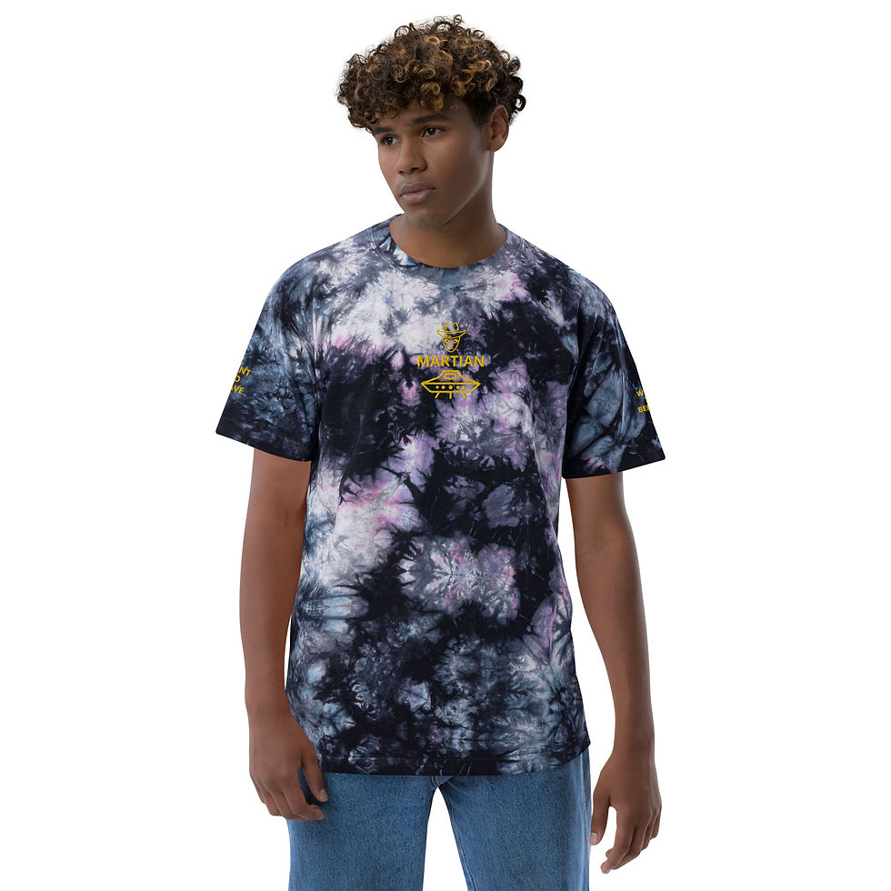 Thumbnail: MARTIAN - Embroidered Oversized Tie-Dye Shirt