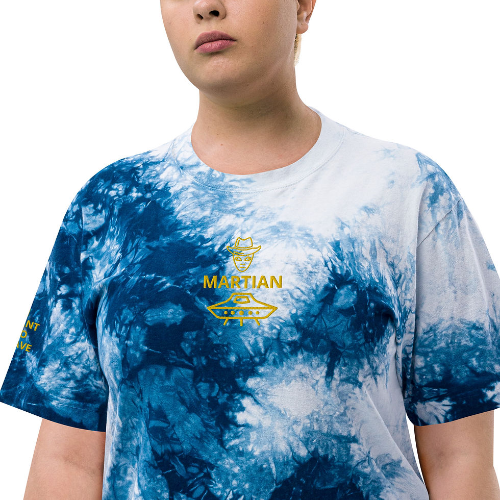 Thumbnail: MARTIAN - Embroidered Oversized Tie-Dye Shirt