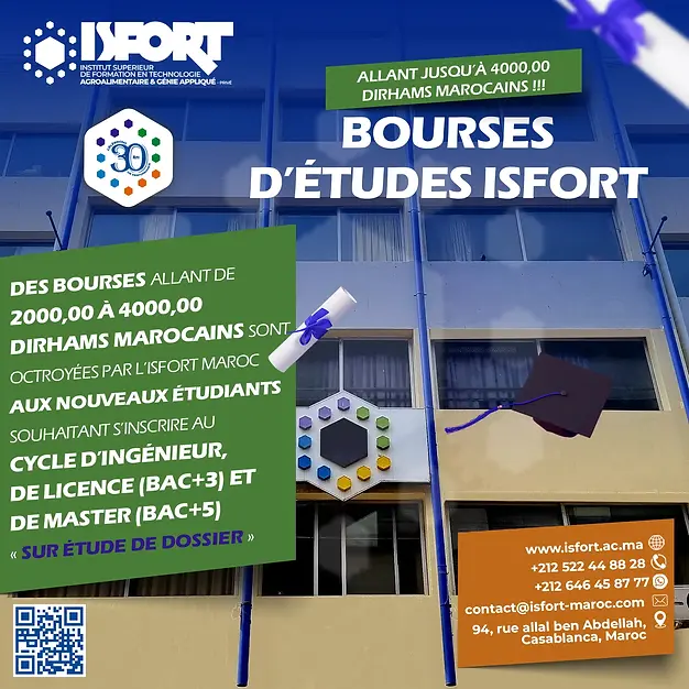 Bourses étude ISFORT MAROC.webp