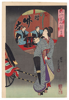 初代長谷川貞信 上方役者絵 武蔵坊弁慶と源ノ牛若丸 | Nihonlux