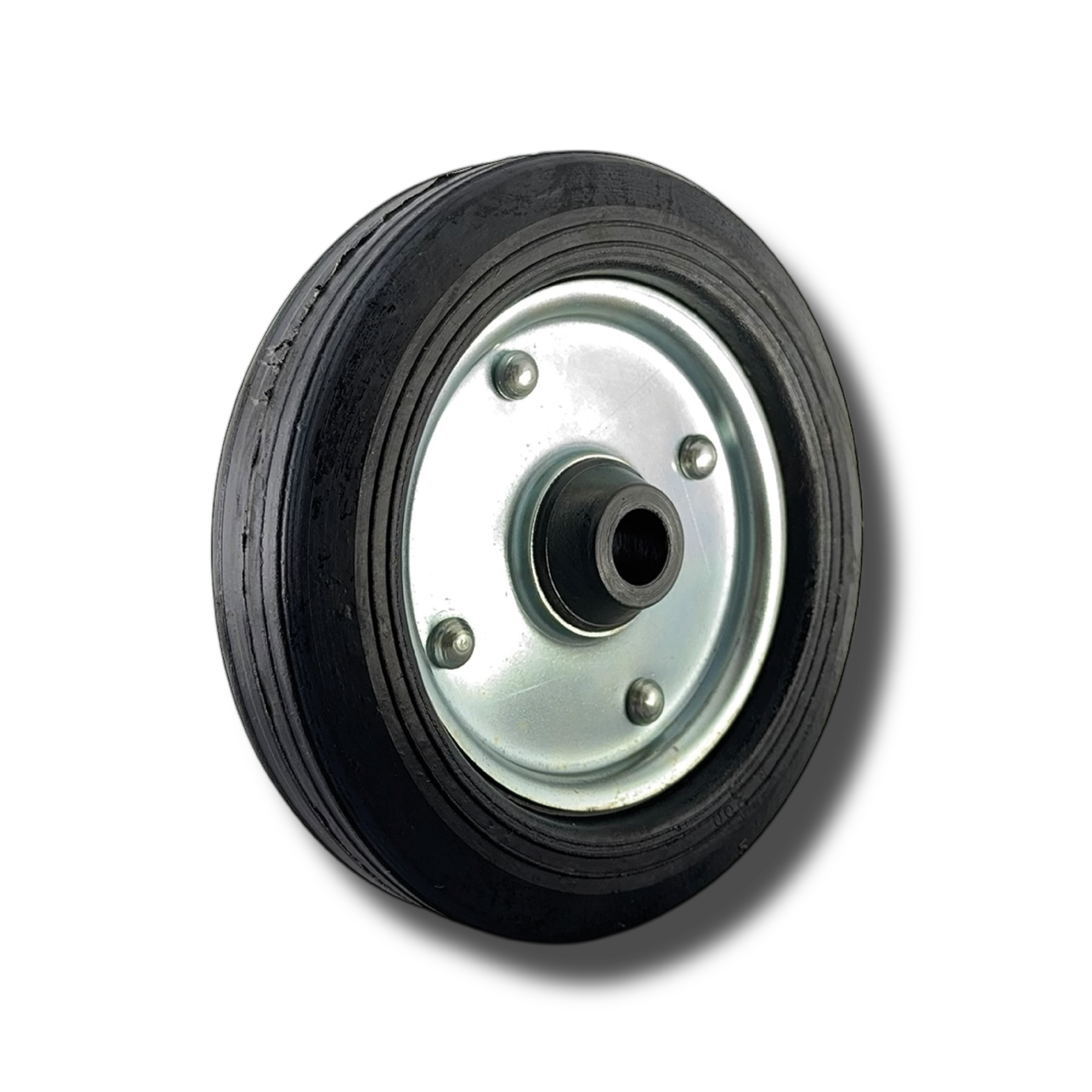 Rueda Maciza Para Carros Carretas Chapa y Goma 200mm