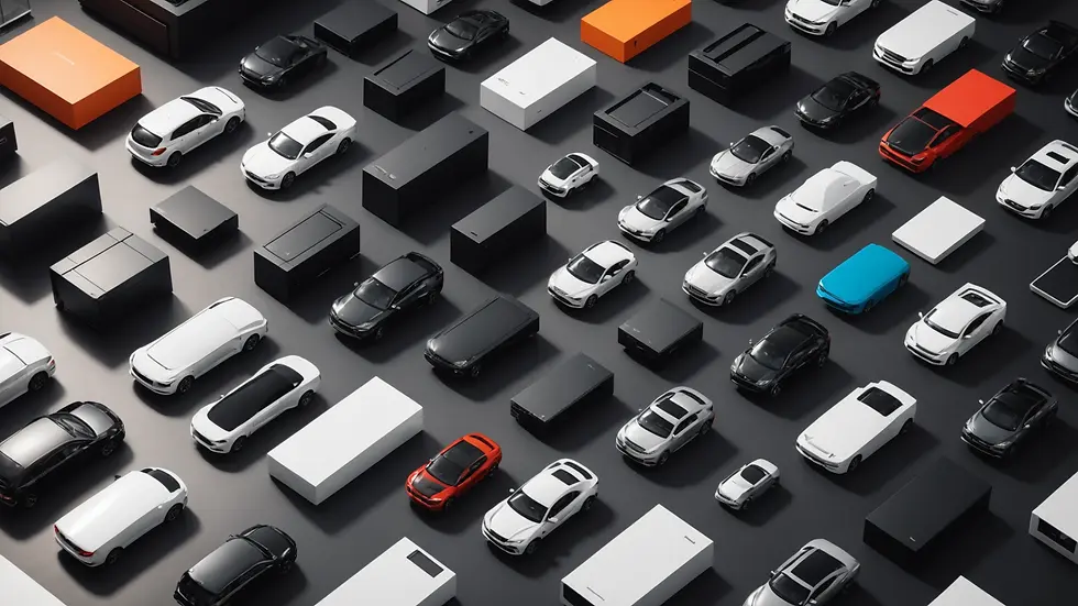 High angle view of various prototypes for a custom product