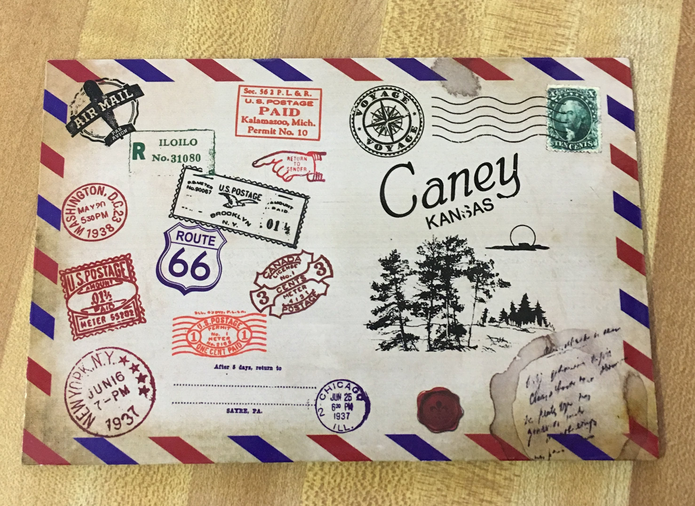 Vintage mailable & magnetic postcard