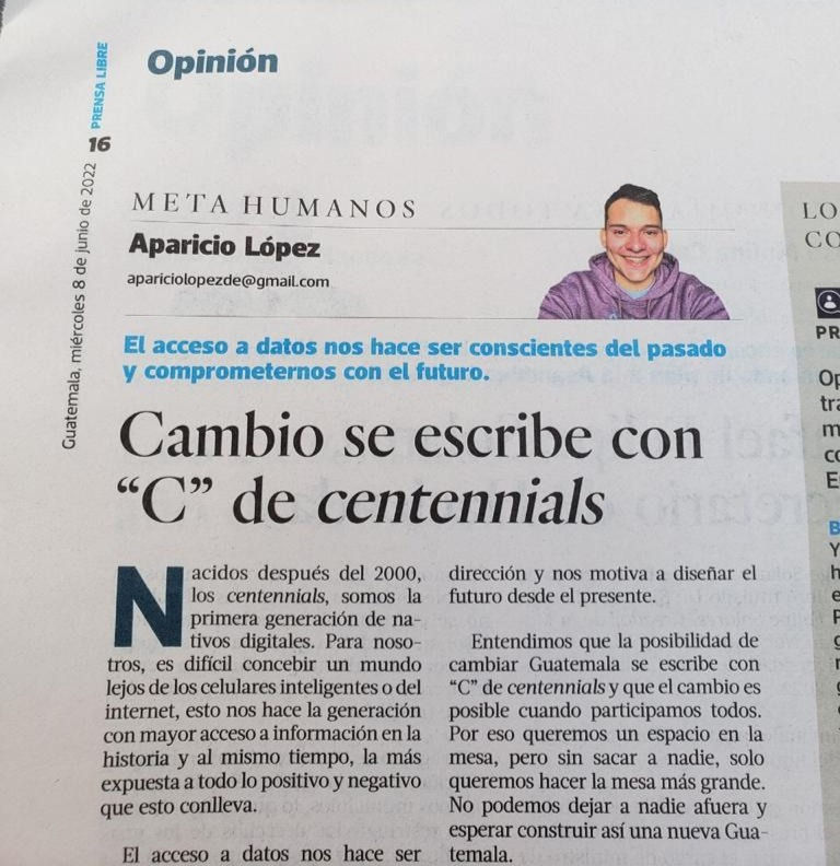 Cambio se escribe con "C" de Centennials