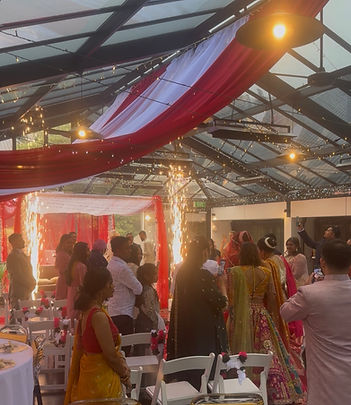 Hindu wedding celebration under a marquee at Edgewater, Wanaka