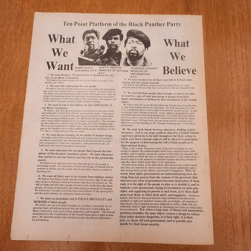 The Ten Point Program - Written by Huey P. Newton