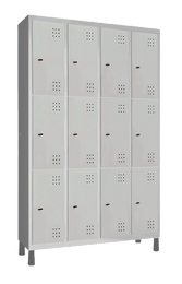 Armário de aço ou roupeiro de aço com 12 portas para funcionários.
