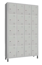 Armário de aço ou roupeiro de aço com 20 portas para funcionários.