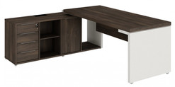 Mesa em L com Armário Pedestal