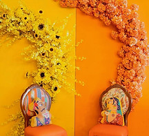 Decorative element at a haldi ceremony