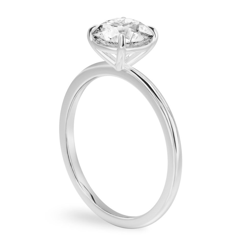 Miniatura: Ouro  18k - anel solitário Romana de Moissanite brilhante