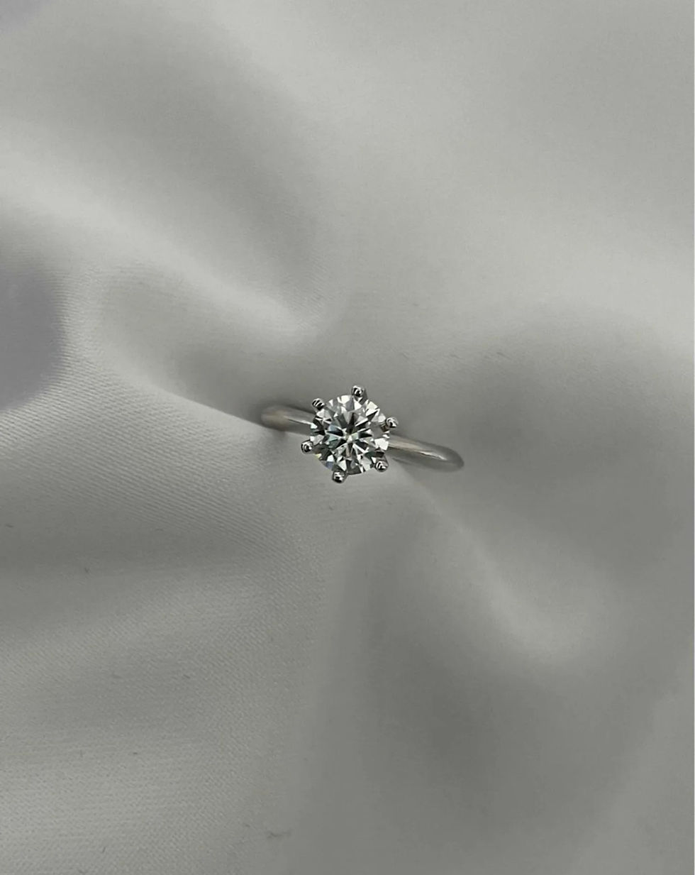 Miniatura: Prata 925 - Anel Solitário Romance 1 ct de Moissanite brilhante 