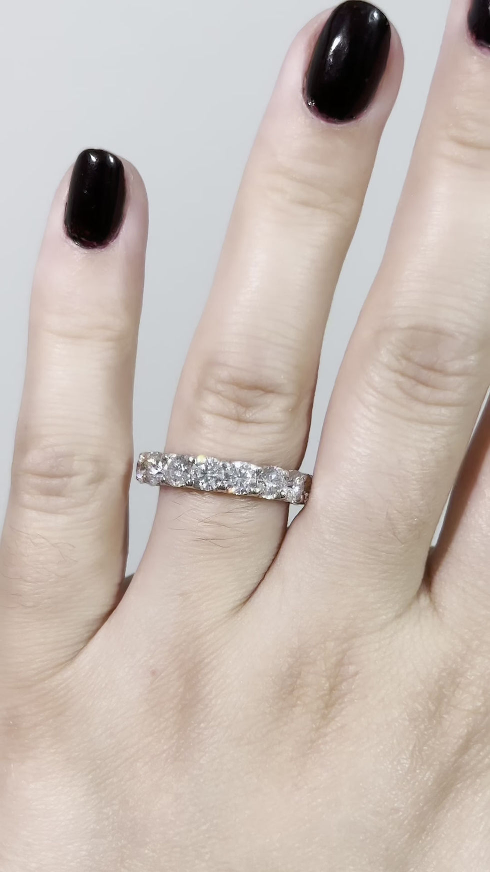Miniatura: Ouro 18k - aliança eternity 30 pontos cada Moissanite brilhante 