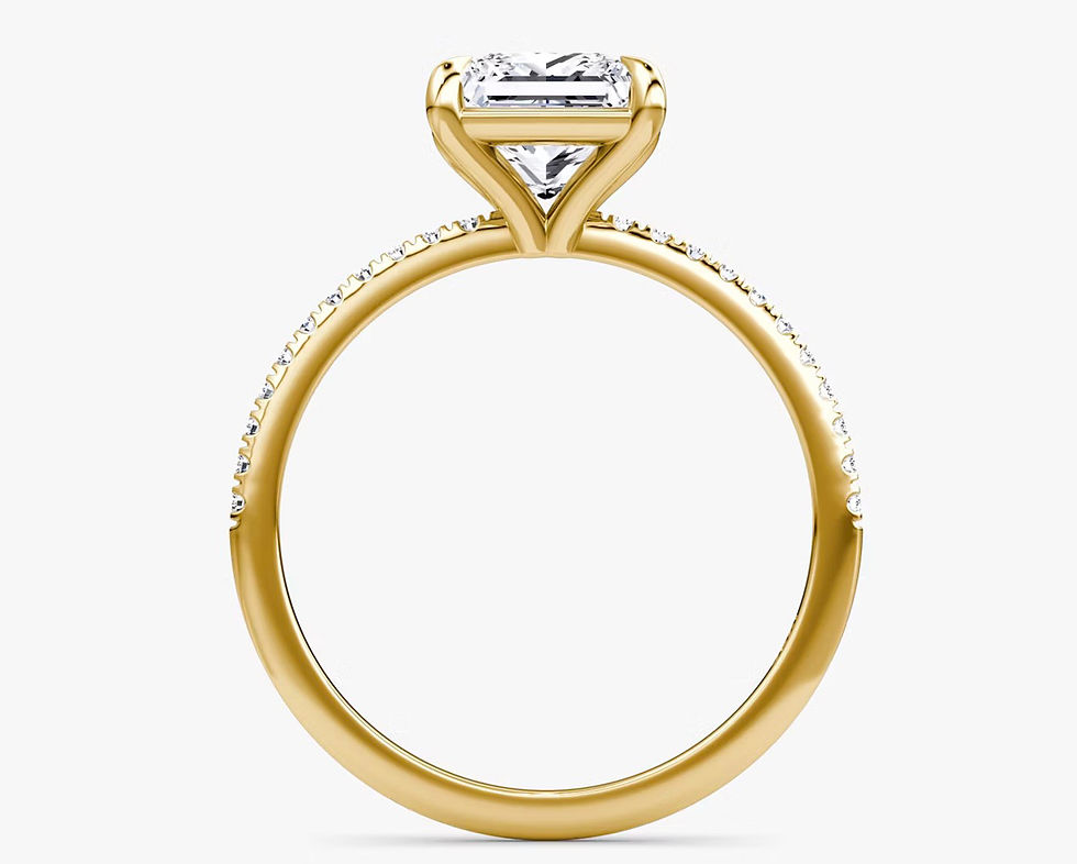 Miniatura: Ouro  18k - anel solitário Antonella de Moissanite Princess