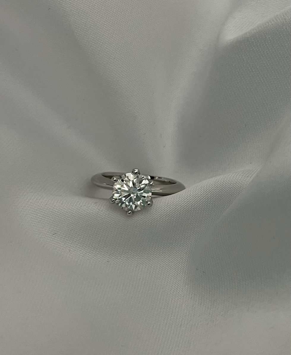 Miniatura: Prata 925 - Anel solitário Romance 2 cts de Moissanite brilhante 