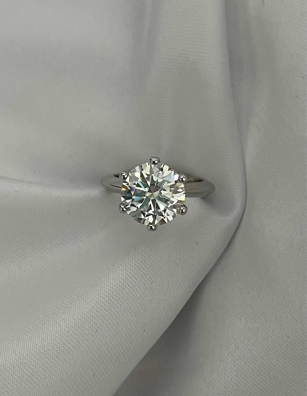 Miniatura: Prata 925- anel solitário Romance 5 cts de Moissanite brilhante