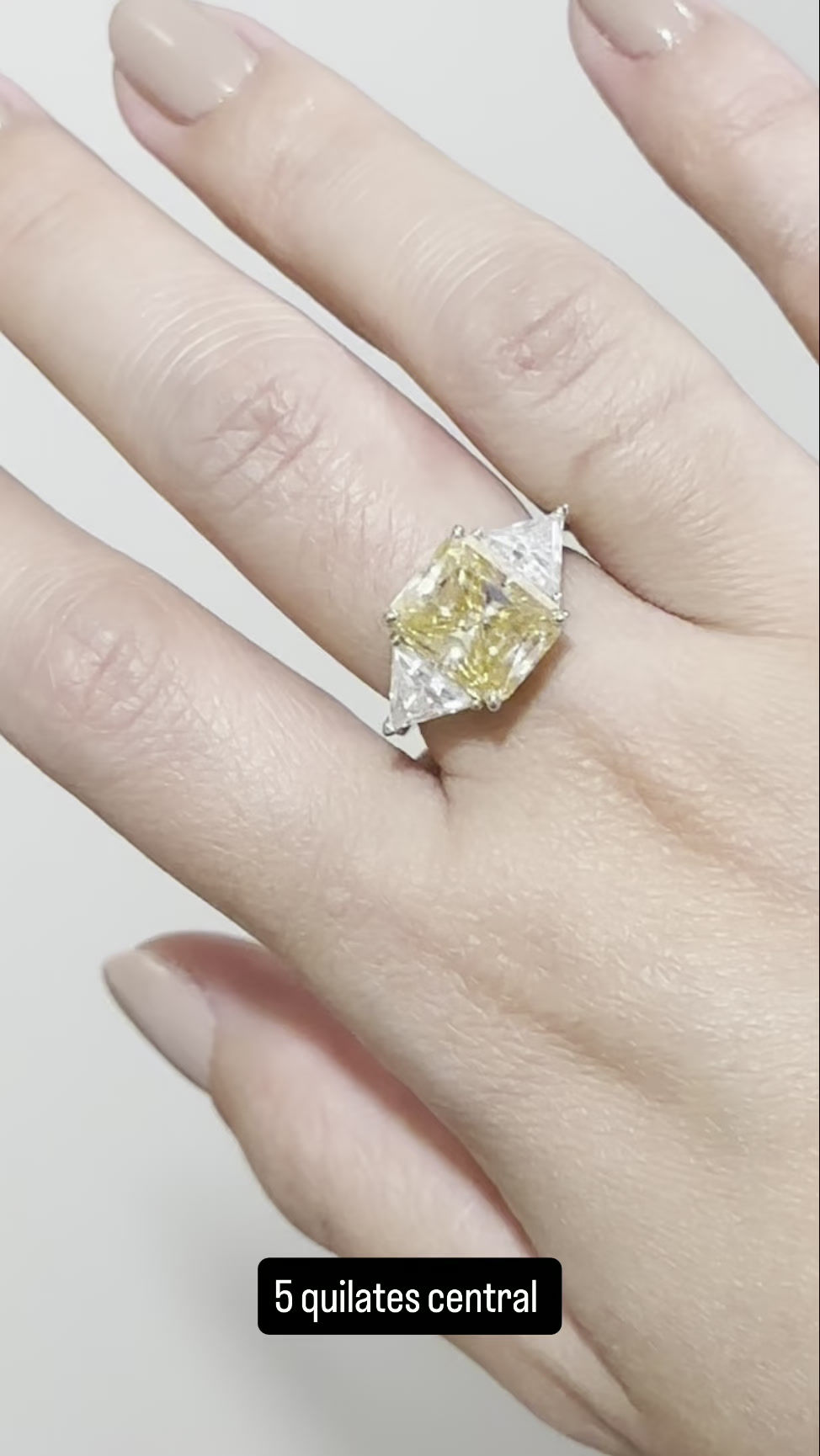 Miniatura: Ouro 18k - anel Megan de Moissanite yellow fancy deep 