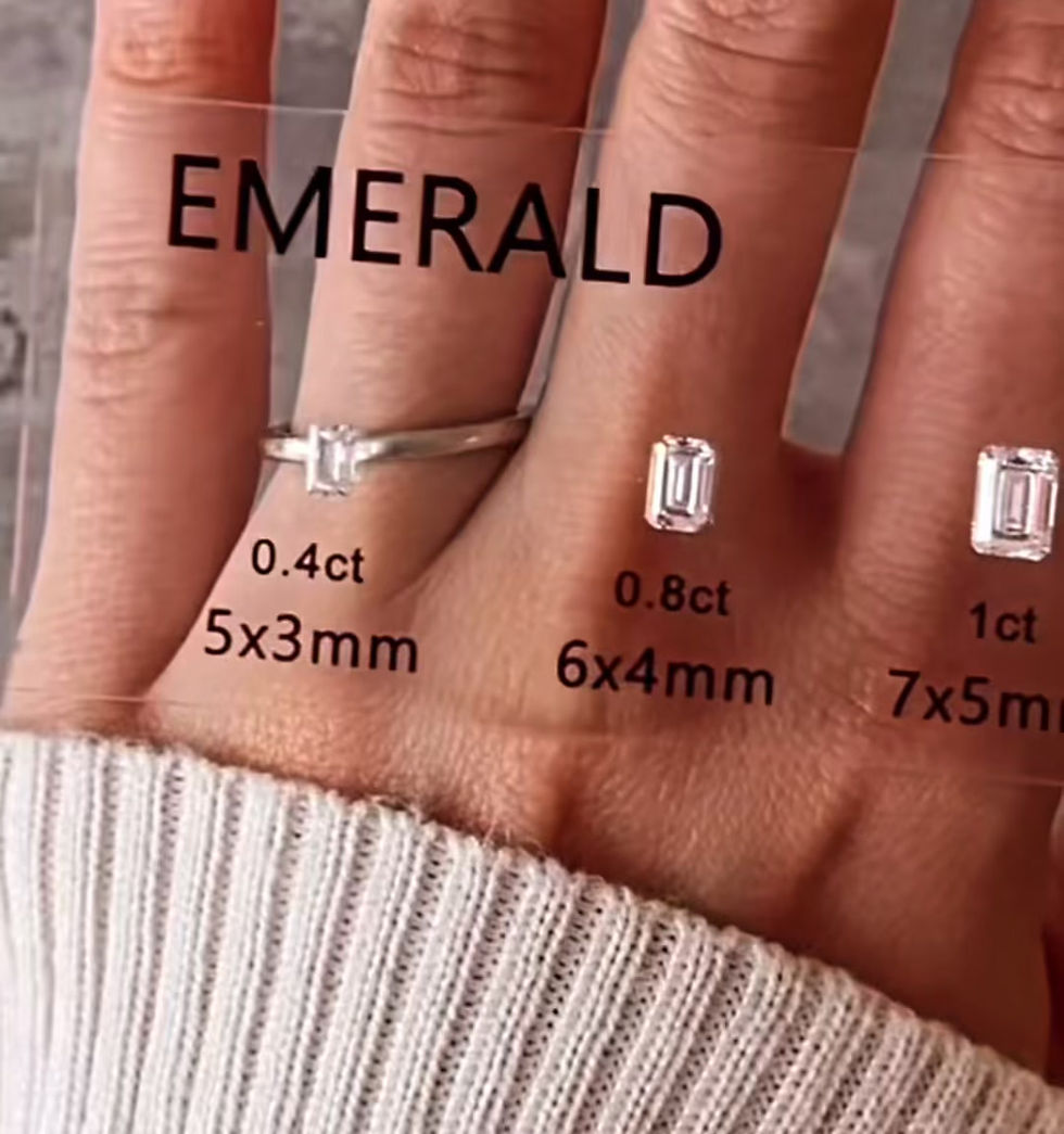 Miniatura: Prata 925 - anel solitário Laisa de Moissanite esmeralda