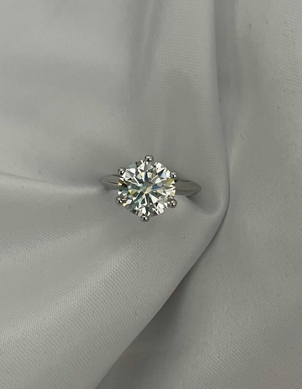 Miniatura: Prata 925- anel solitário Romance 5 cts de Moissanite brilhante