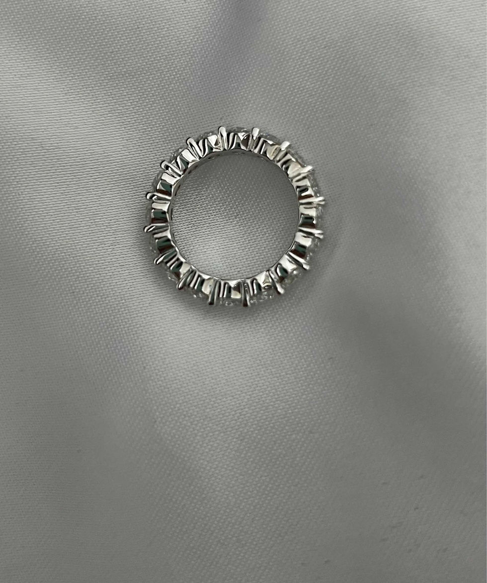 Miniatura: Prata 925 - Aliança eternity 30 pontos cada moissanite brilhante