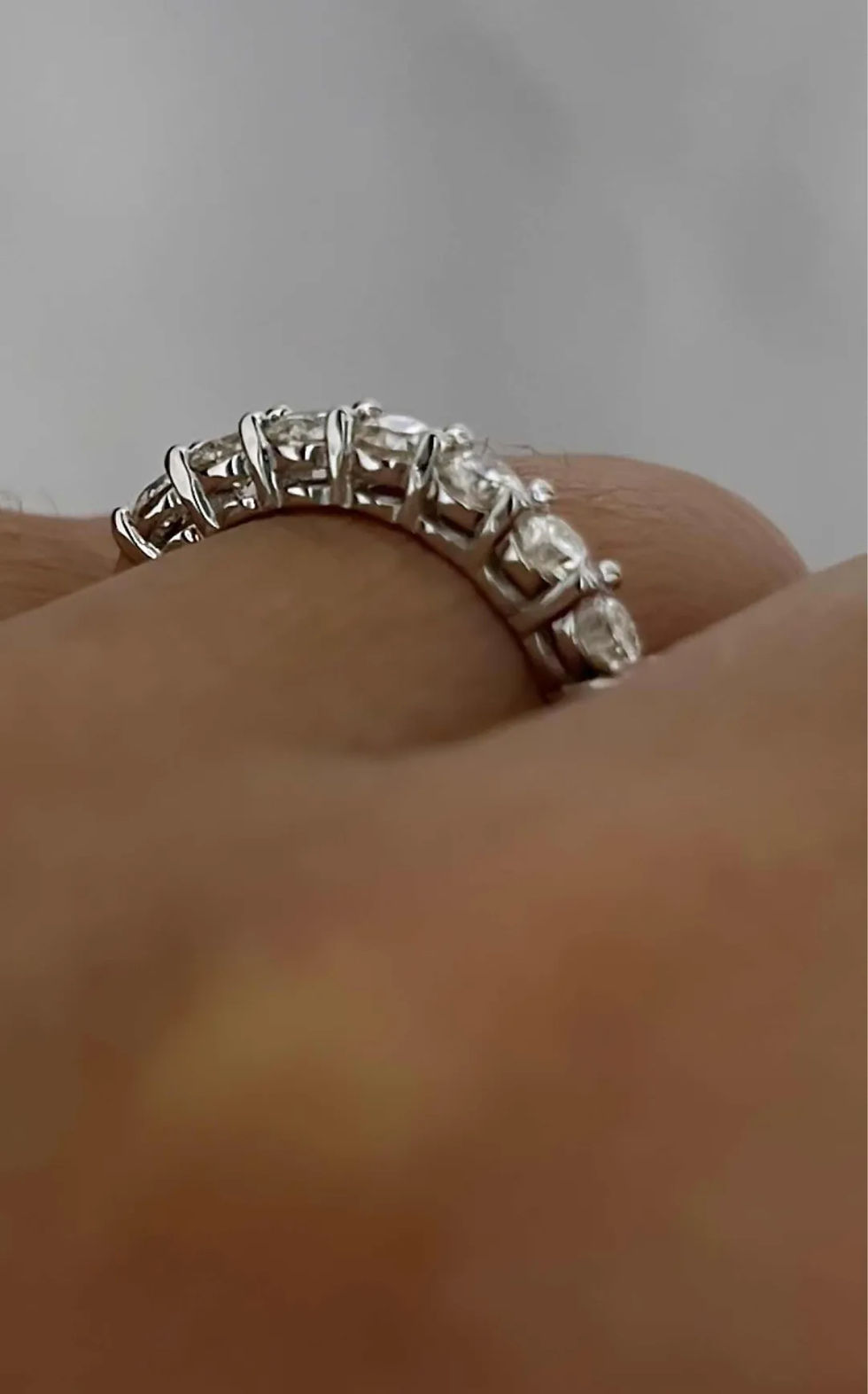 Miniatura: Ouro 18k- Meia aliança Clara 10 pontos (3mm) cada diamante lab grown
