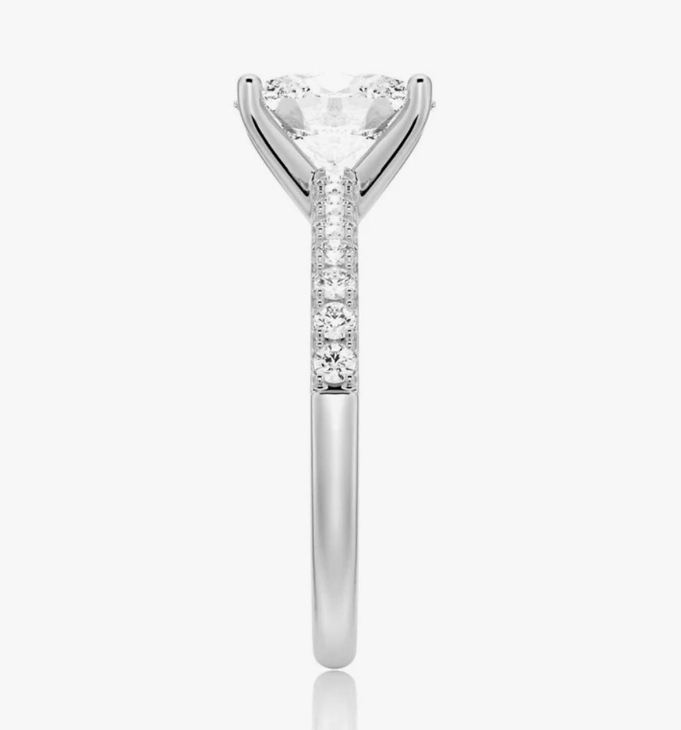 Miniatura: Prata 925 - anel solitário Mariana de Moissanite oval