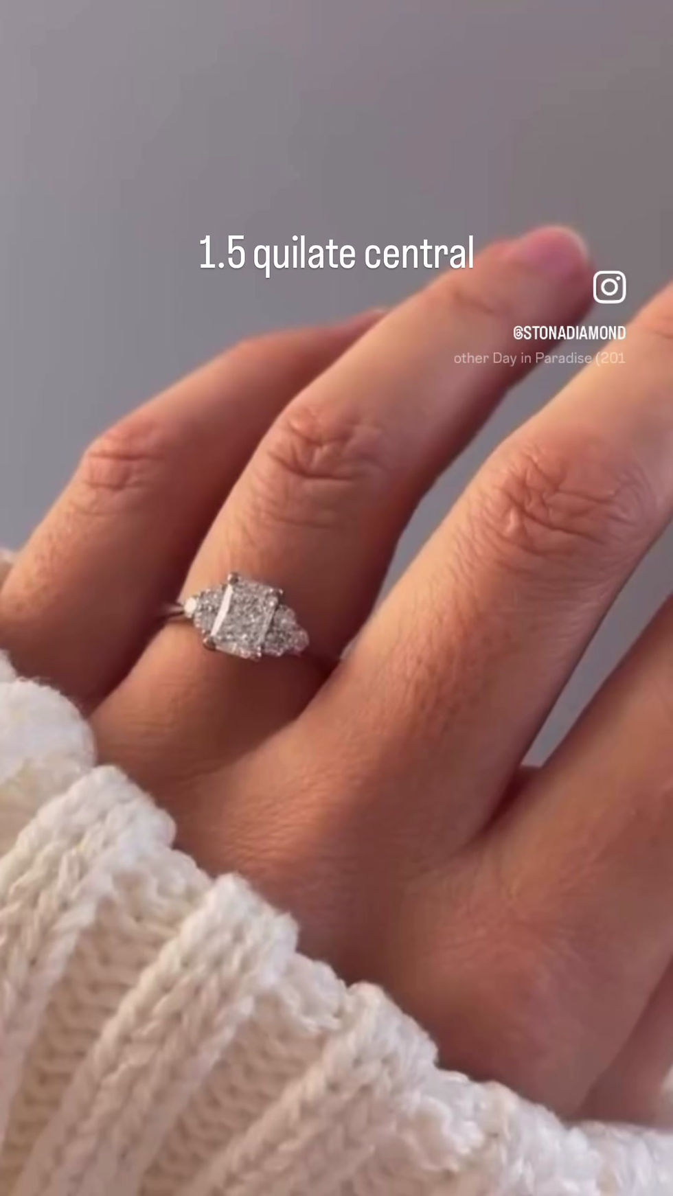 Miniatura: Ouro 18k - anel solitário Constelação de Moissanite radiante