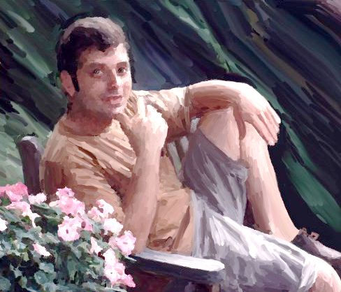 A painting created by the author of his brother Doug.