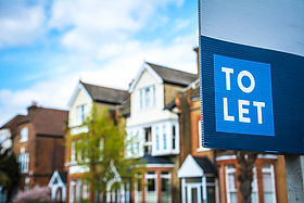 To let sign outside residential rental property