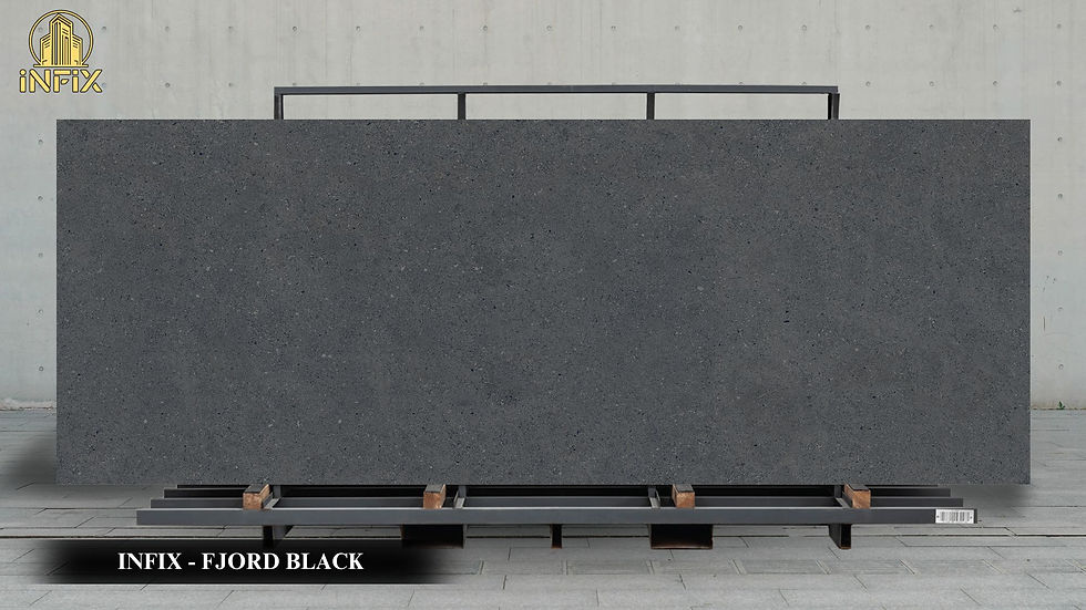 Thumbnail: FJORD BLACK PORCELAIN  SLAB