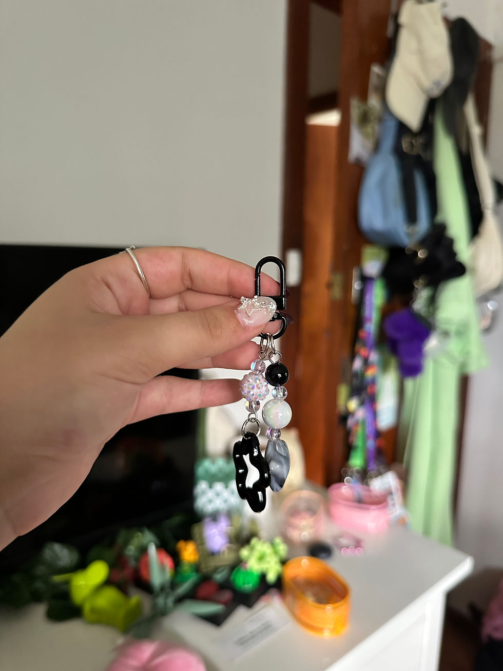 Thumbnail: Charm Keychain Black Star