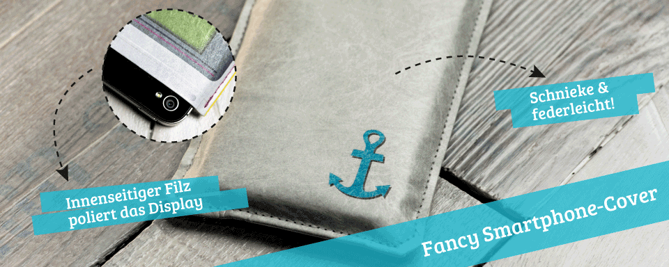 Paprcuts Handhüllen für alle Modelle:  iPhone 6, Samsung Galaxy S4 Mini & S3 Mini, HTC Desire X, Sony Xperia M, LG 970, Google, Fairphone, Samsung Galaxy S4 & S3, HTC One, One S & Mini, Sony Xperia Z & V, Google Nexus, LG