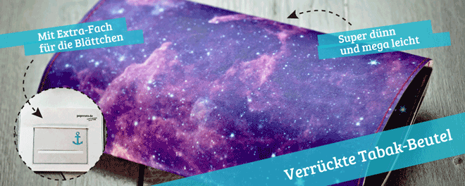 Stilsichere Tabakbeutel aus einem besonderen Material: Tyvek - Tabak einpacken und ab geht es auf die Piste!