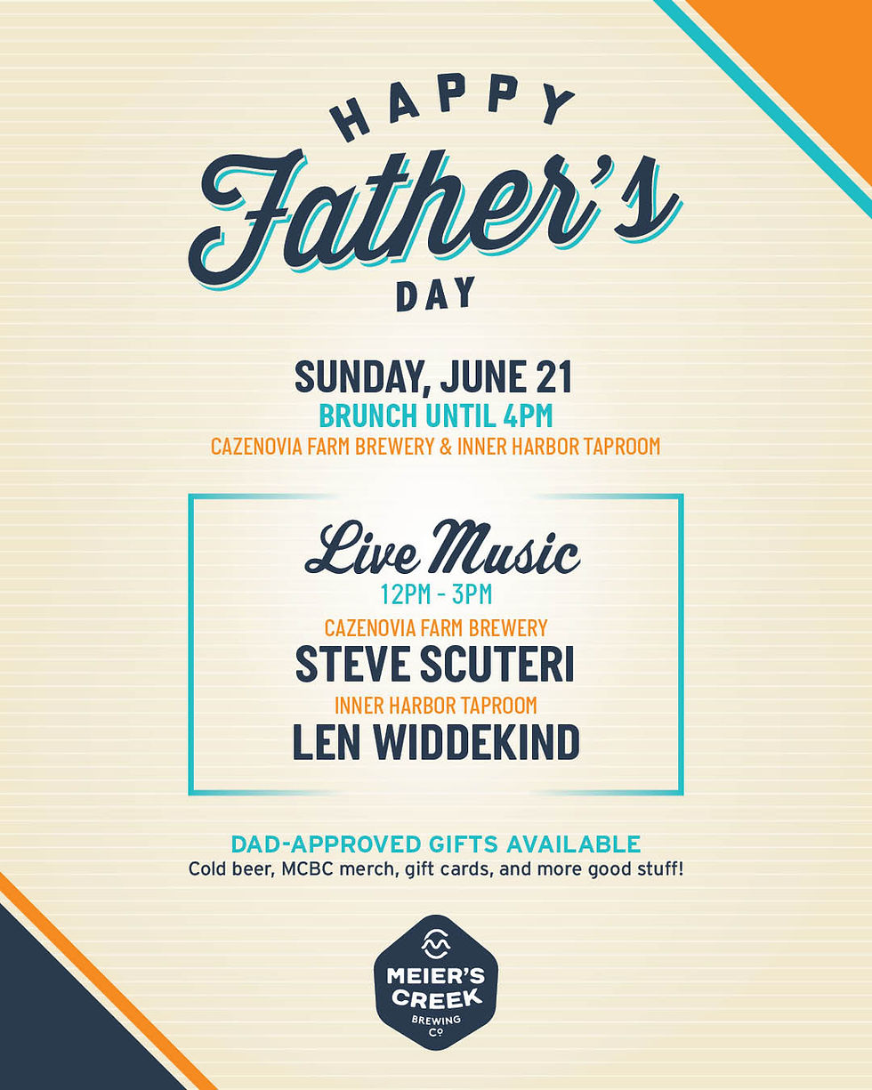 Celebrate Father’s Day at Meier’s Creek Caz Farm Brewery 🍻